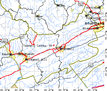 Tazewell County, VA map