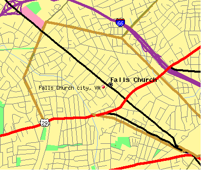 Falls Church city, VA map