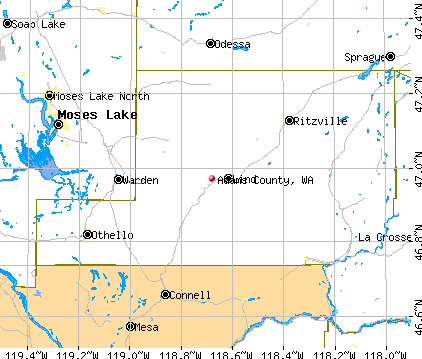Adams County, WA map