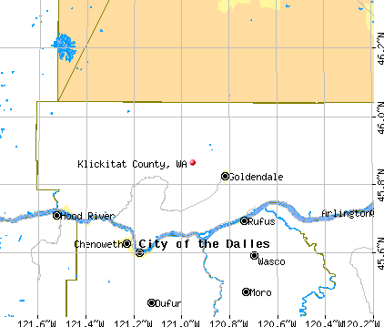 Klickitat County, WA map