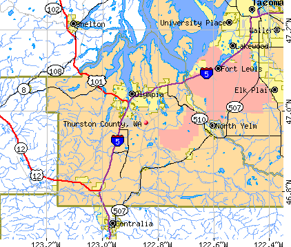 Thurston County, WA map