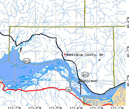 Wahkiakum County, WA map