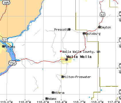 Walla Walla County, WA map