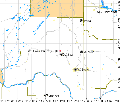 Whitman County, WA map