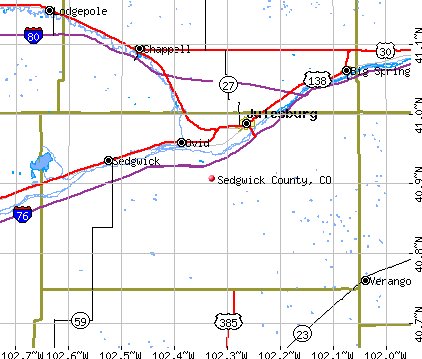 Sedgwick County, CO map
