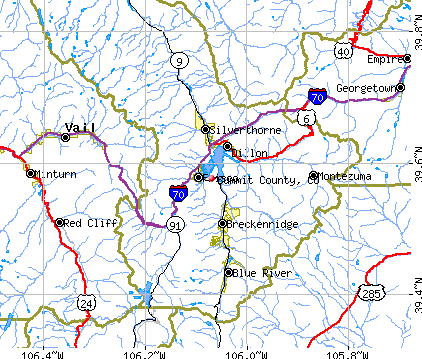 Summit County, CO map