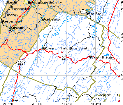 Hampshire County, WV map
