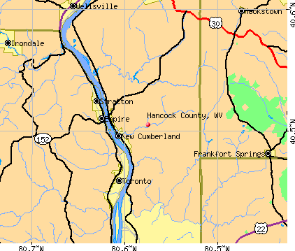 Hancock County, WV map