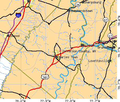 Jefferson County, WV map