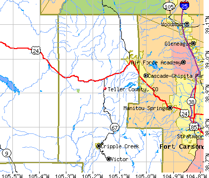 Teller County, CO map