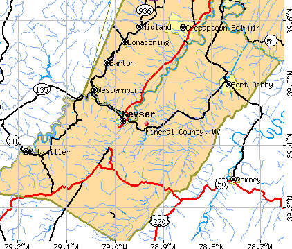 Mineral County, WV map