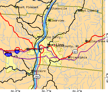 Ohio County, WV map