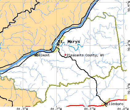 Pleasants County, WV map