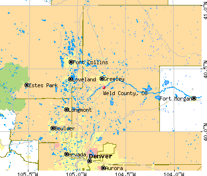 Weld County, CO map