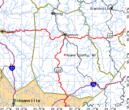 Roane County, WV map