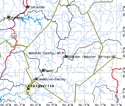 Webster County, WV map