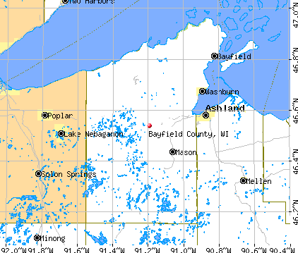 Bayfield County, WI map