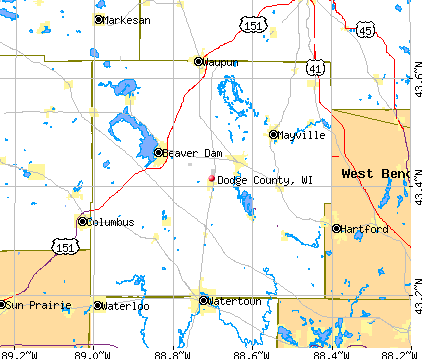 Dodge County, WI map