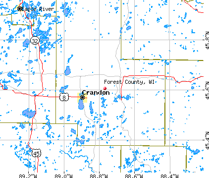 Forest County, WI map