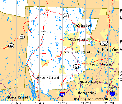 Litchfield County, CT map