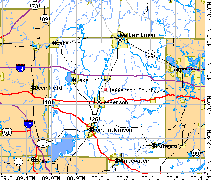 Jefferson County, WI map