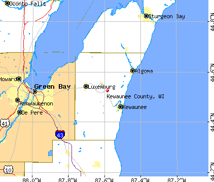 Kewaunee County, WI map