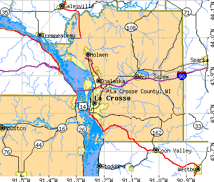 La Crosse County, WI map
