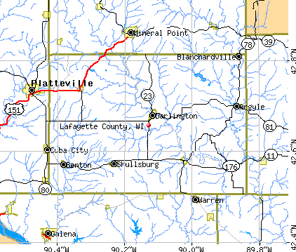 Lafayette County, WI map