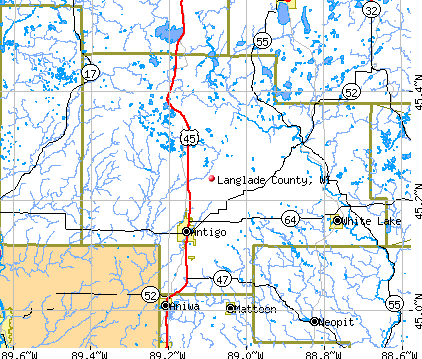 Langlade County, WI map