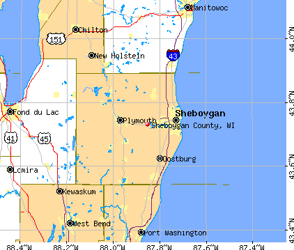 Sheboygan County, WI map