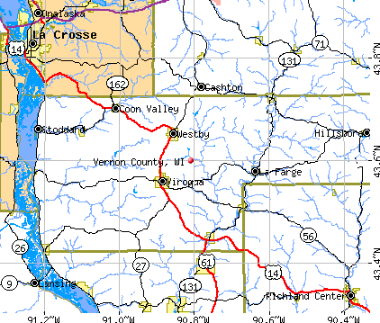 Vernon County, WI map