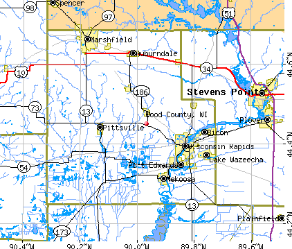 Wood County, WI map