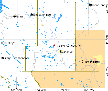 Albany County, WY map