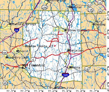 Windham County, CT map