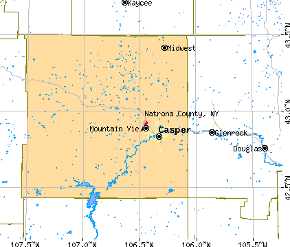 Natrona County, WY map