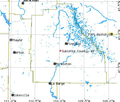 Sublette County, WY map