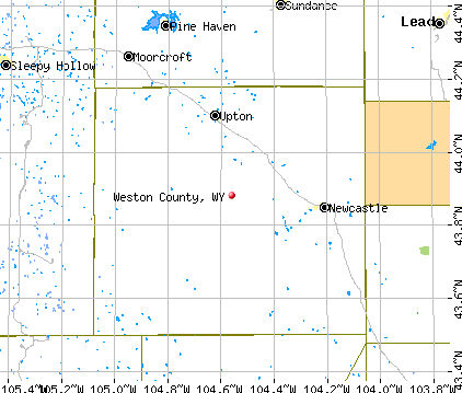 Weston County, WY map