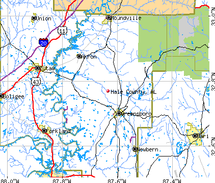 Hale County, AL map