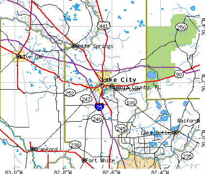 Columbia County, FL map