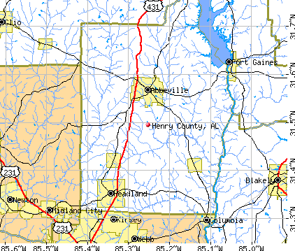 Henry County, AL map