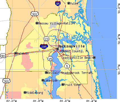 Duval County, FL map