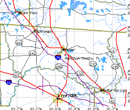 Hamilton County, FL map