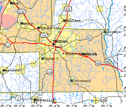 Houston County, AL map