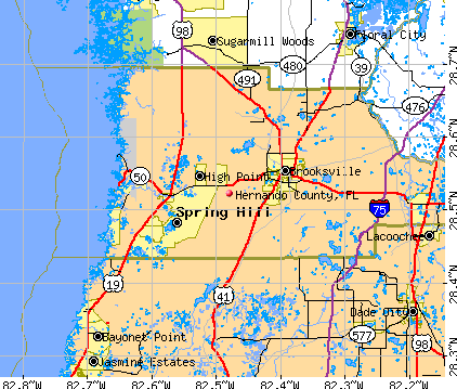 Hernando County, FL map
