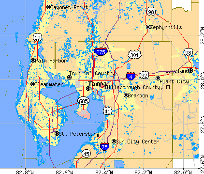 Hillsborough County Map (Florida)