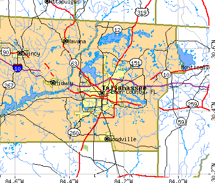 Leon County, FL map