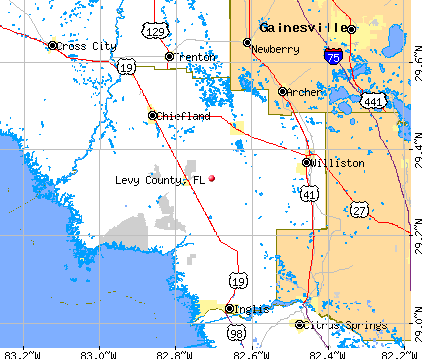 Levy County, FL map