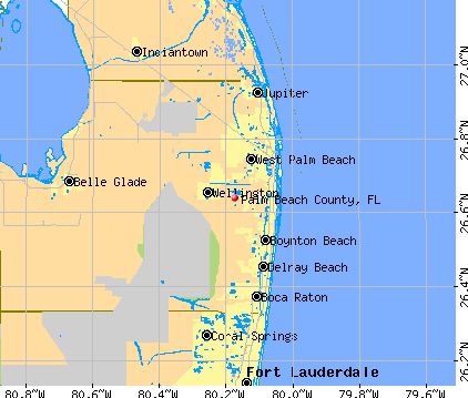 Palm Beach County, FL map