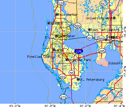 Pinellas County, FL map