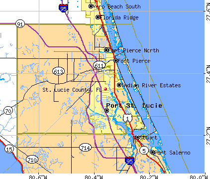 St. Lucie County, FL map